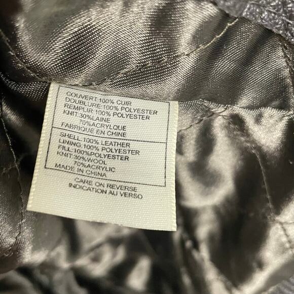 June Black Leather Moto Vest Size XS Womens Full Zip Ribbed - Picture 8 of 10